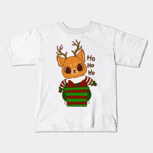 ADORABLE CHRISTMAS DEER Kids T-Shirt